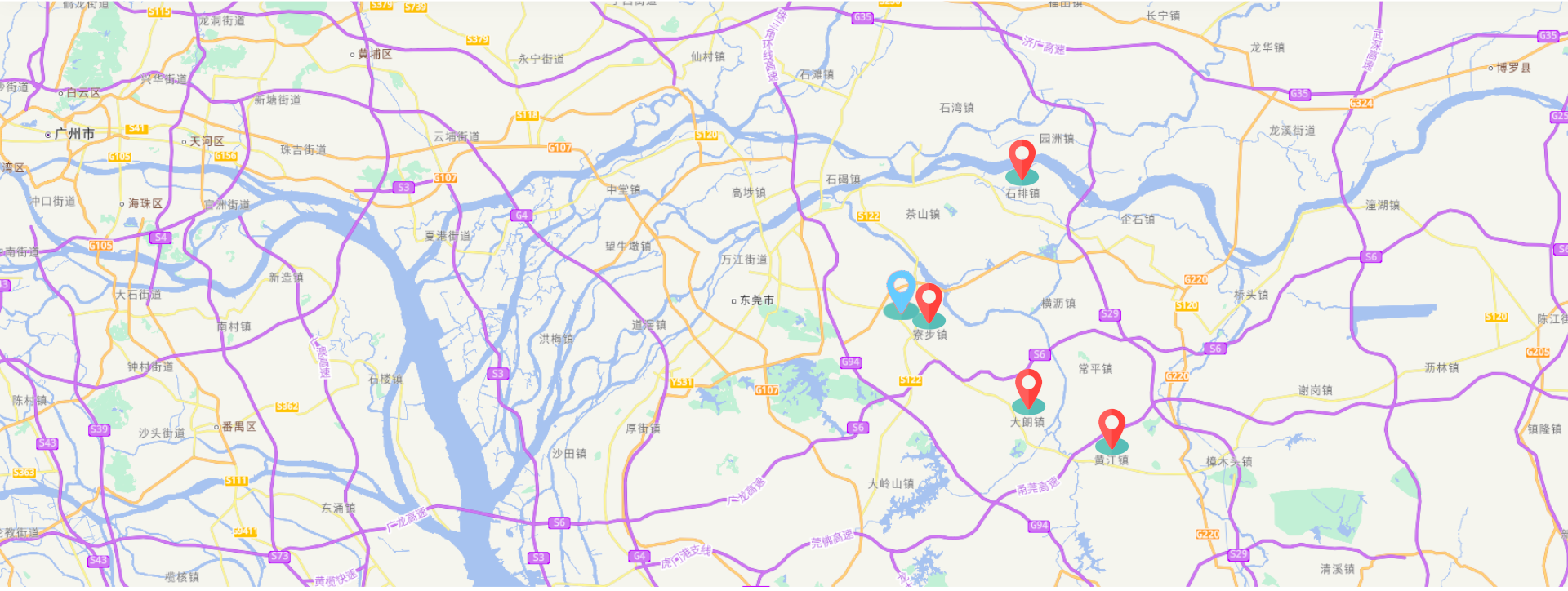 网点分布地图